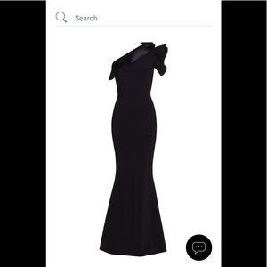 {Chiara Boni} Kika Ra Ruffled Gown- Notte Blue SZ 38(2)